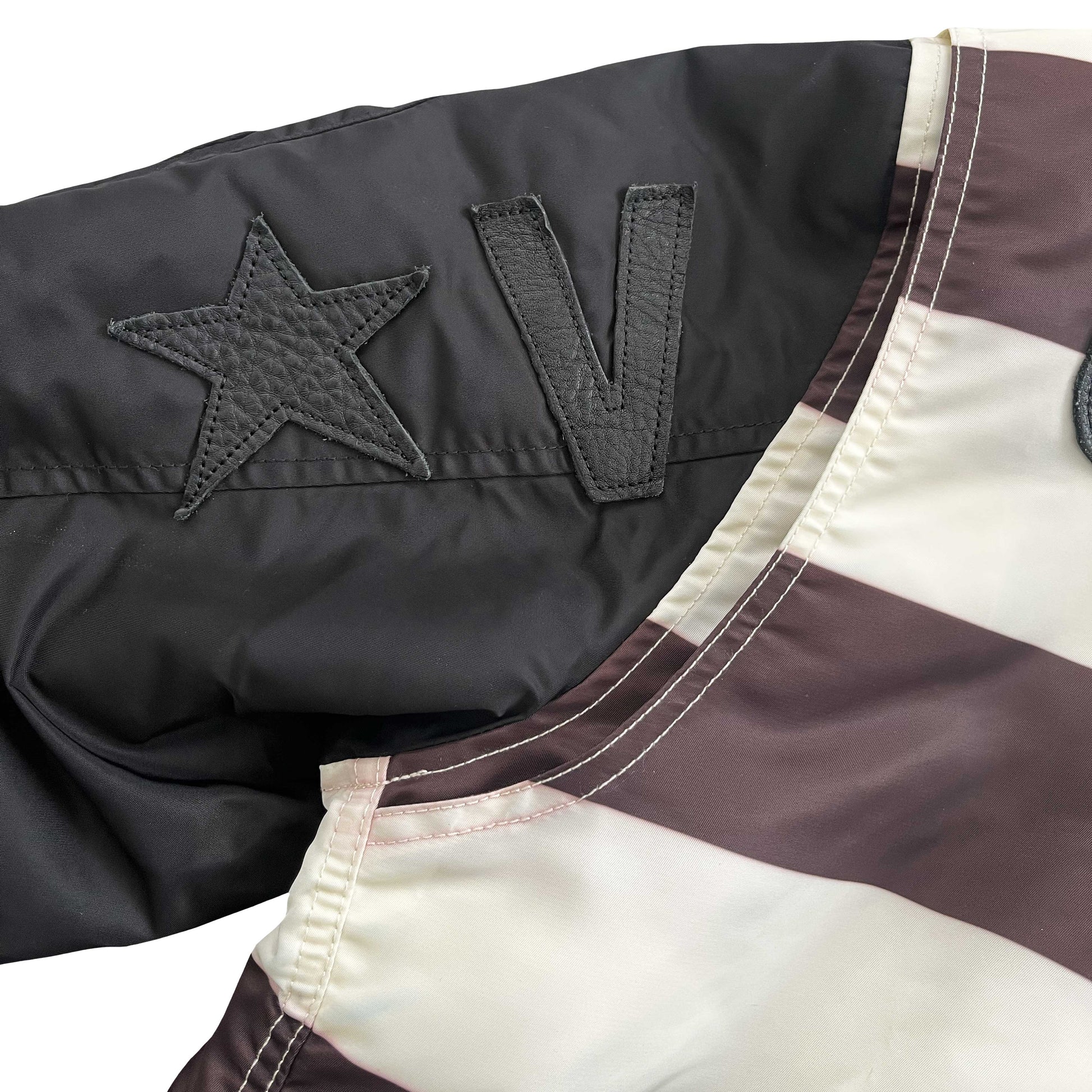 Vanson Leathers Striped Bomber Jacket