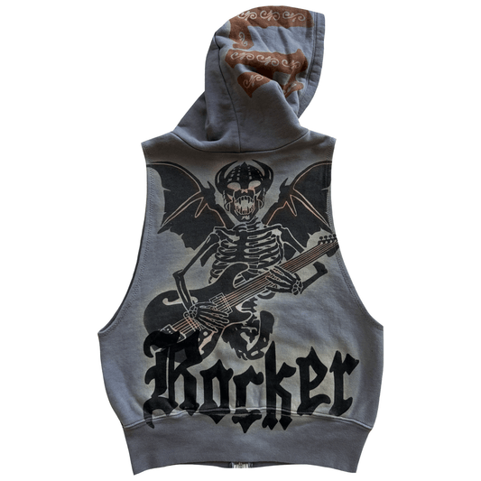 The Great China Wall 'Rocker' Sleeveless Hoodie - XS