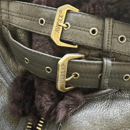 Avirex B-3 Sheepskin Aviator Flight Jacket - M