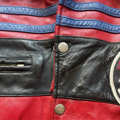 Avirex 'West Indies Sharks' Leather Varsity Jacket - XL