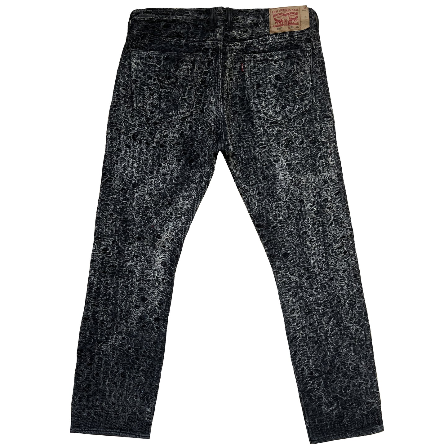 Boro Sashiko Distressed 501 Jeans - W36"