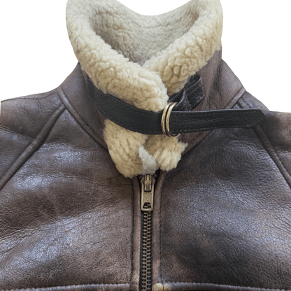 Schott B-6 Sheepskin Aviator Flight Jacket - M