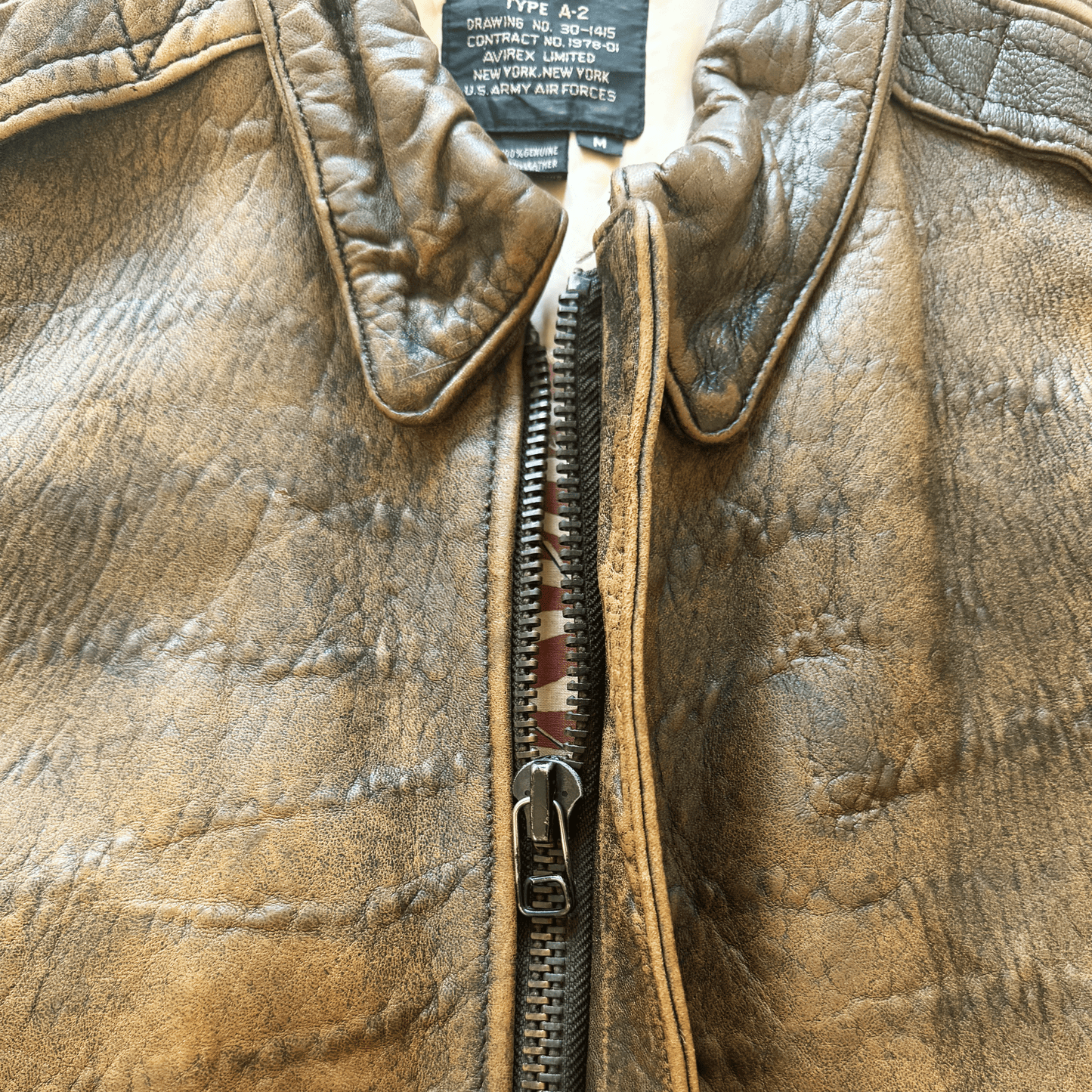 Avirex 1988 Original A2 Leather Flight Jacket - M