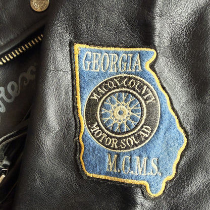 Avirex 'Jet City' Leather Biker Jacket - S/M