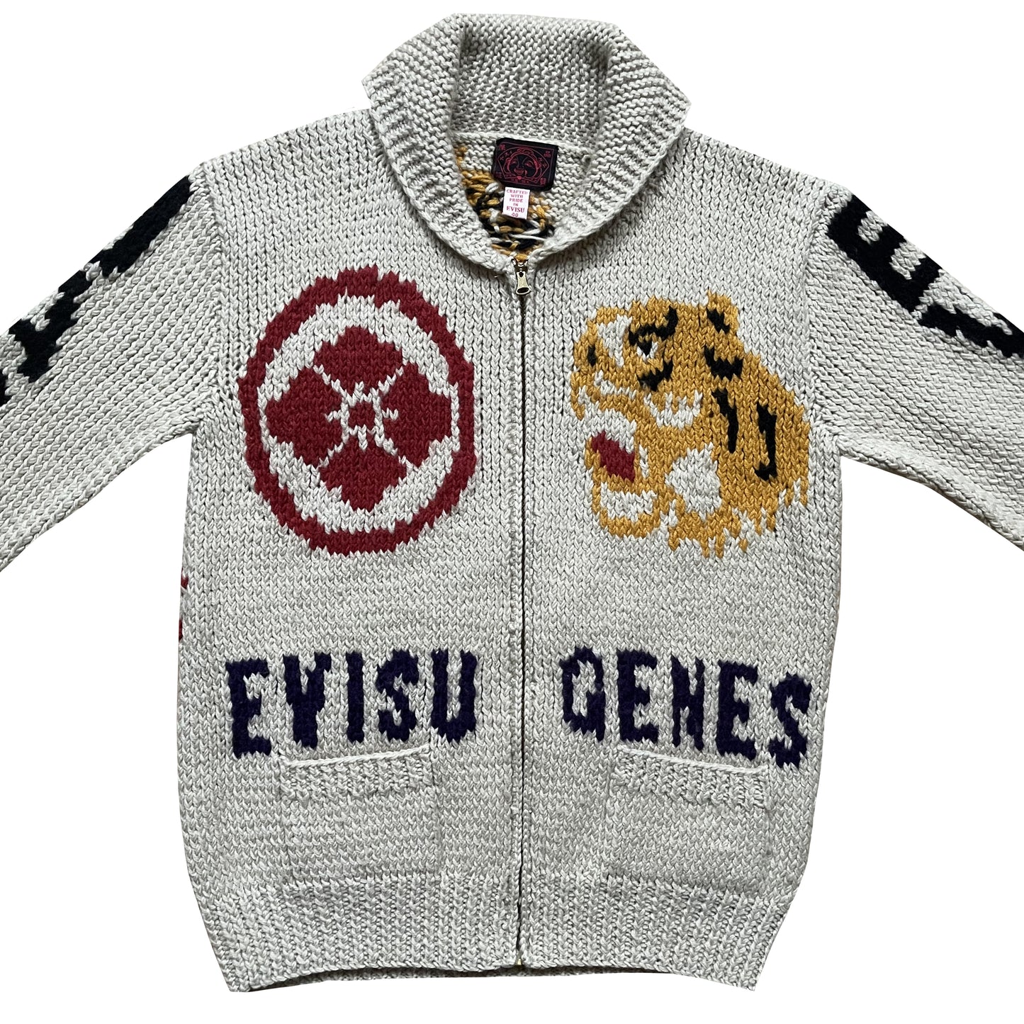 Evisu Genes Cowichan Knitted Cardigan - M