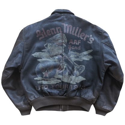 Avirex 1987 'Glen Miller's AAF Band' A2 Leather Flight Jacket - S / M