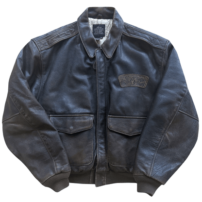 Avirex 1987 'Glen Miller's AAF Band' A2 Leather Flight Jacket - S / M