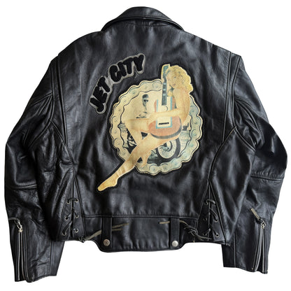 Avirex 'Jet City' Leather Biker Jacket - S/M