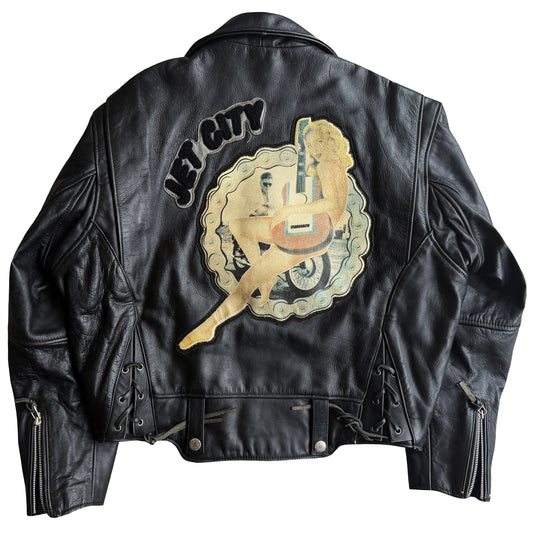 Avirex 'Jet City' Leather Biker Jacket - S/M