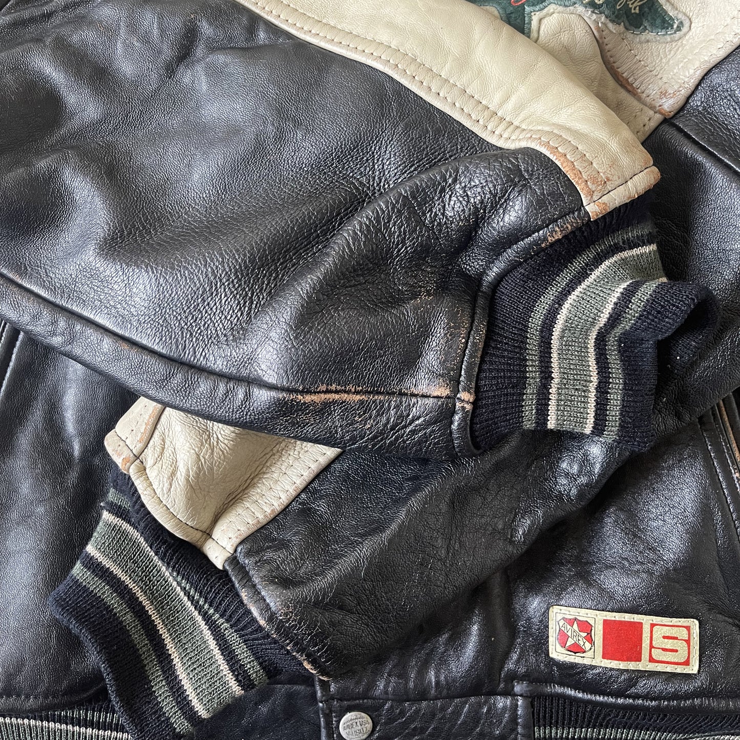 Avirex Wildbears Leather Varsity Jacket - S