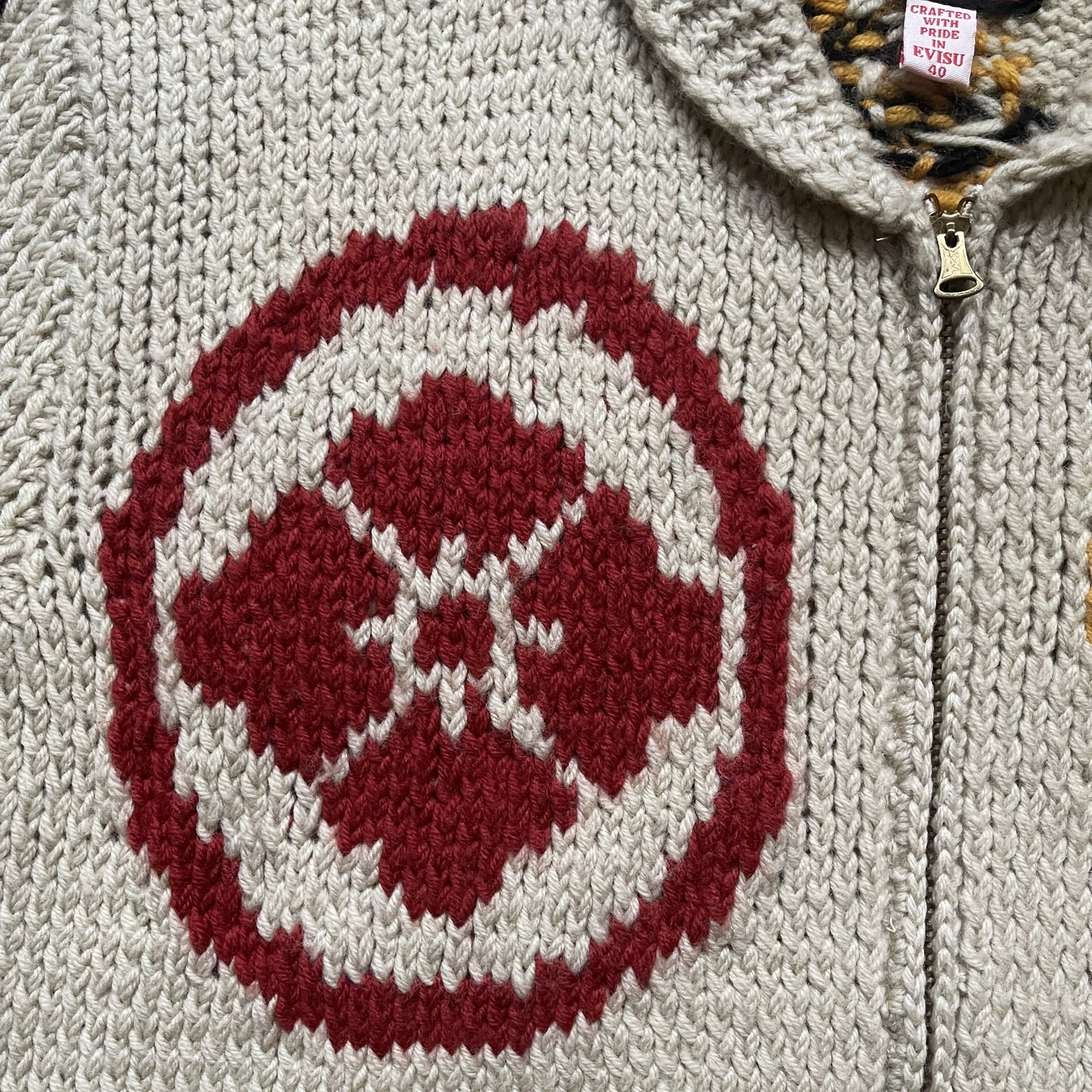 Evisu Genes Cowichan Knitted Cardigan - M