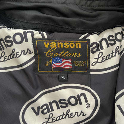 Vanson Leathers Striped Bomber Jacket