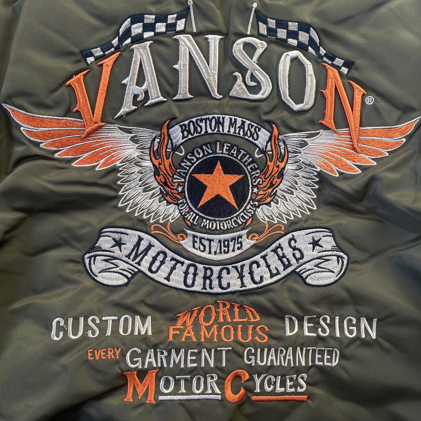 Vanson Leathers MA1 Bomber Jacket - XXL