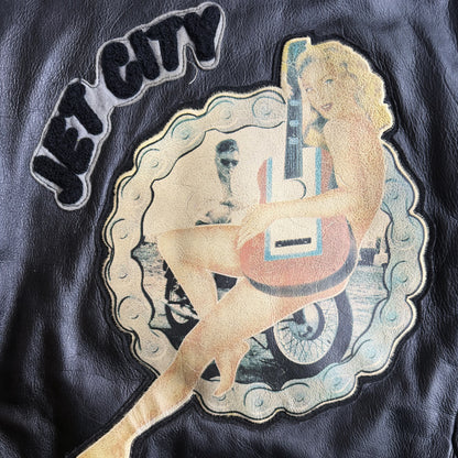 Avirex 'Jet City' Leather Biker Jacket - S/M