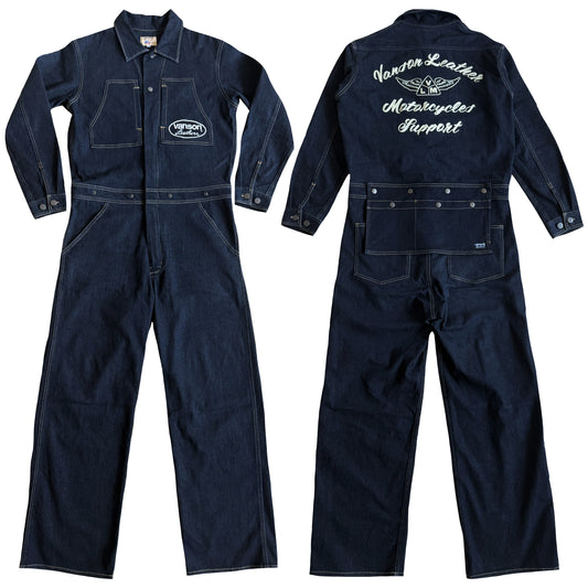Vanson Leathers Denim Overalls - M