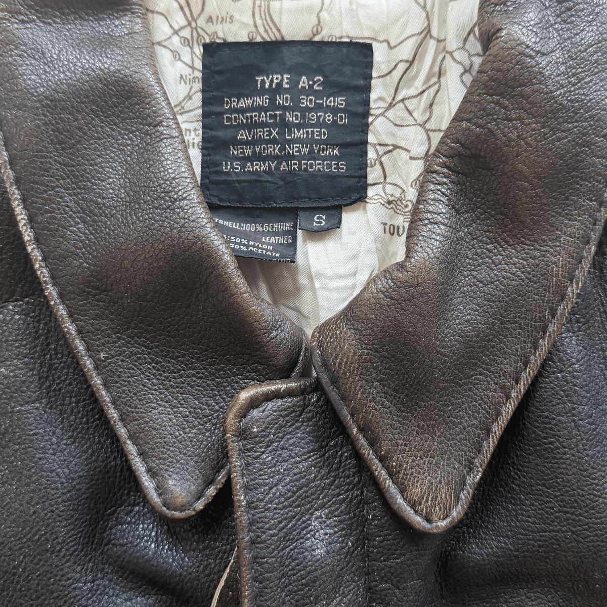 Avirex 1987 'Glen Miller's AAF Band' A2 Leather Flight Jacket - S / M