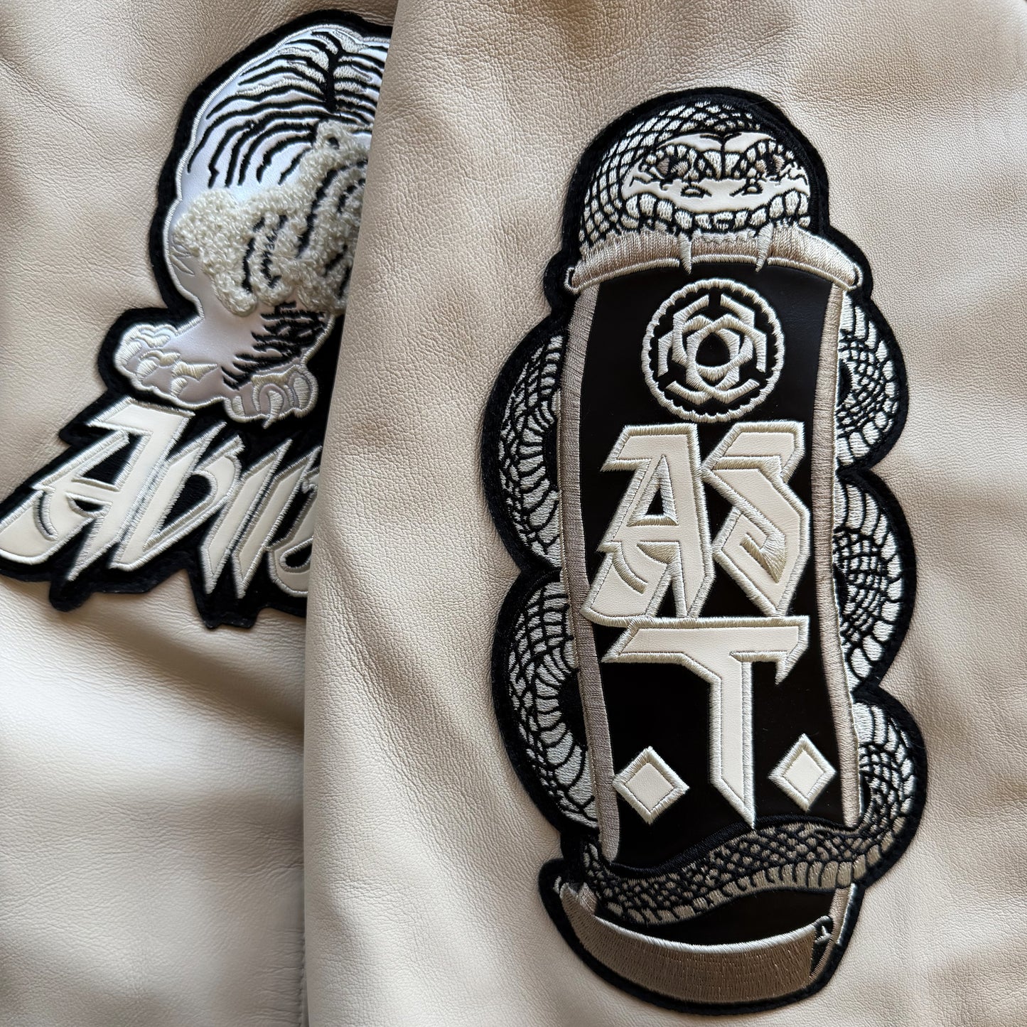 Avirex 'Speed Tigers' Leather Varsity Jacket - XL