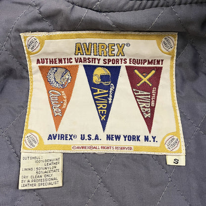 Avirex Tomahawks Leather Varsity Jacket - S