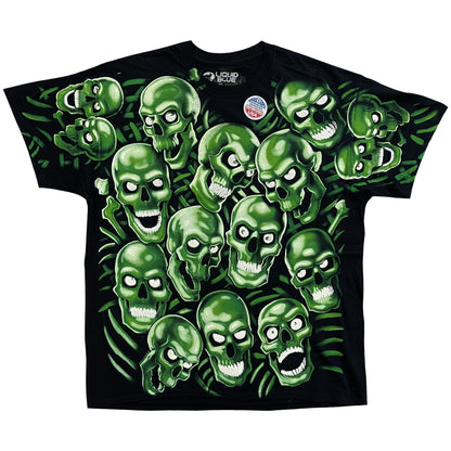 Liquid Blue Skull Pile T-Shirt