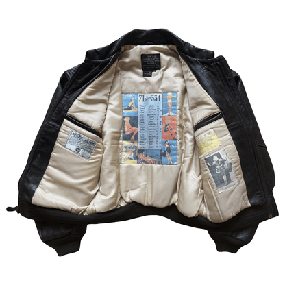 Avirex 'The K.O Kid' 1991 A2 Leather Flight Jacket - XS / S