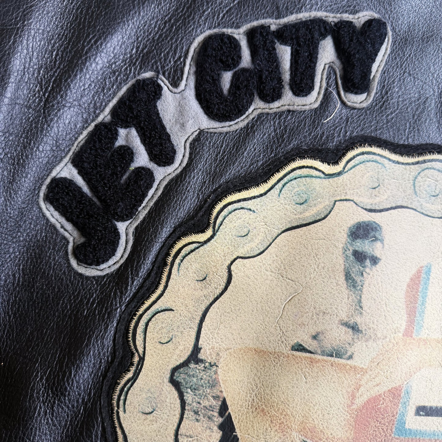 Avirex 'Jet City' Leather Biker Jacket - S/M