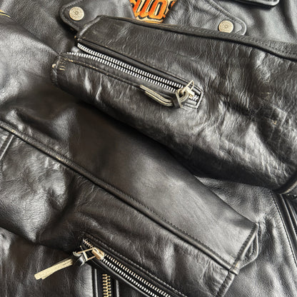 Avirex 'Jet City' Leather Biker Jacket - S/M