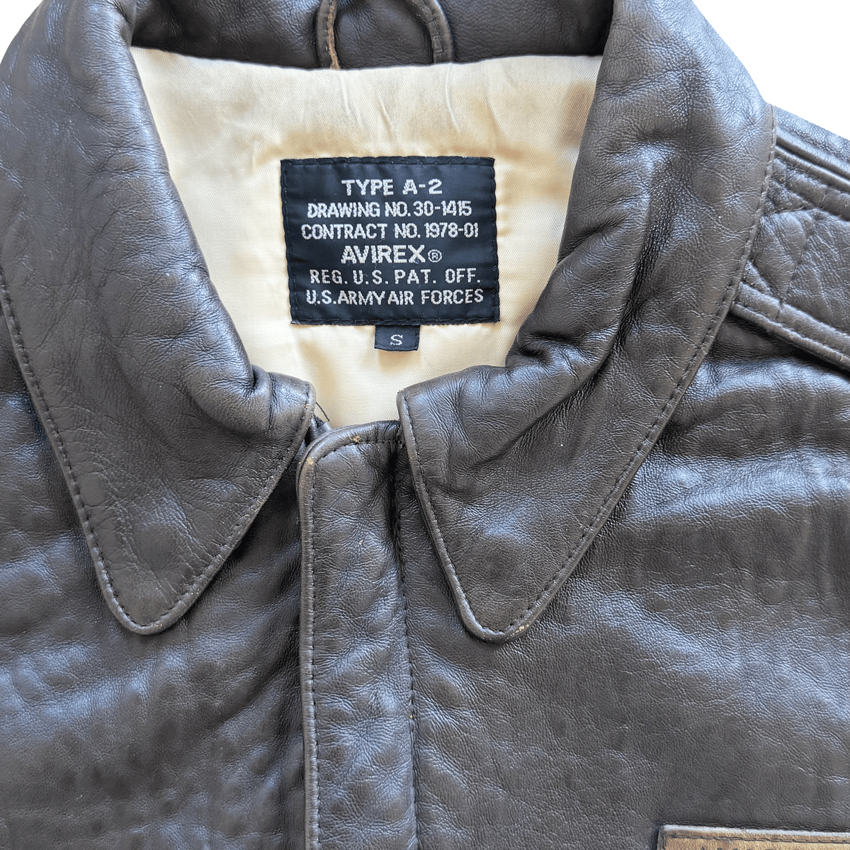 Avirex 'Pride of The Yanks' 90's A2 Leather Flight Jacket - S