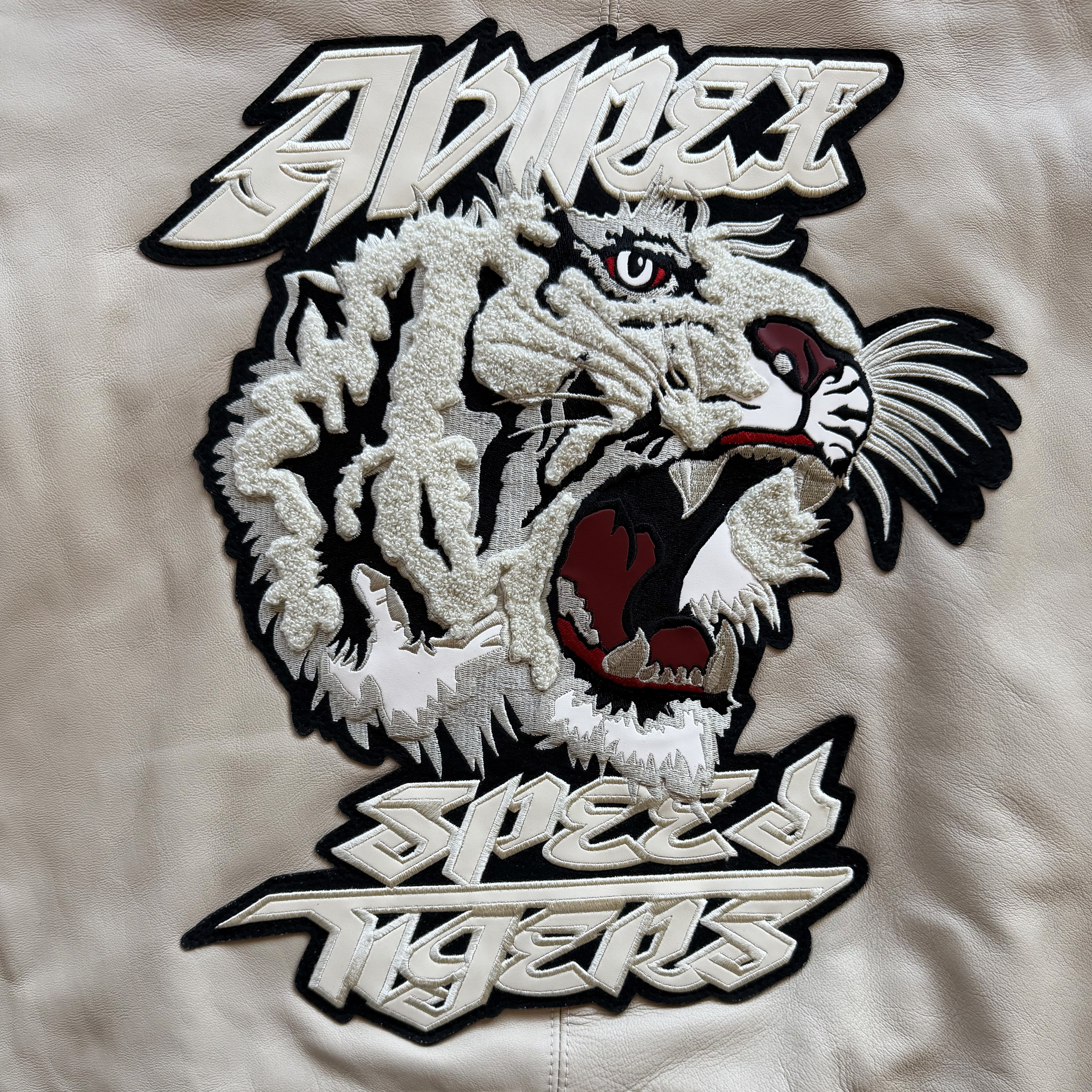 Avirex 'Speed Tigers' Leather Varsity Jacket - XL – The Holy Grail