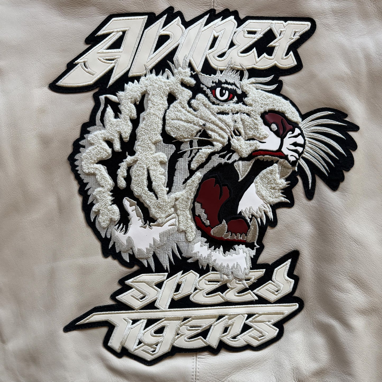 Avirex 'Speed Tigers' Leather Varsity Jacket - XL