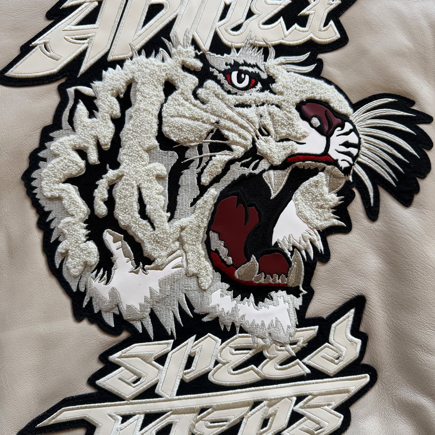 Avirex 'Speed Tigers' Leather Varsity Jacket - XL