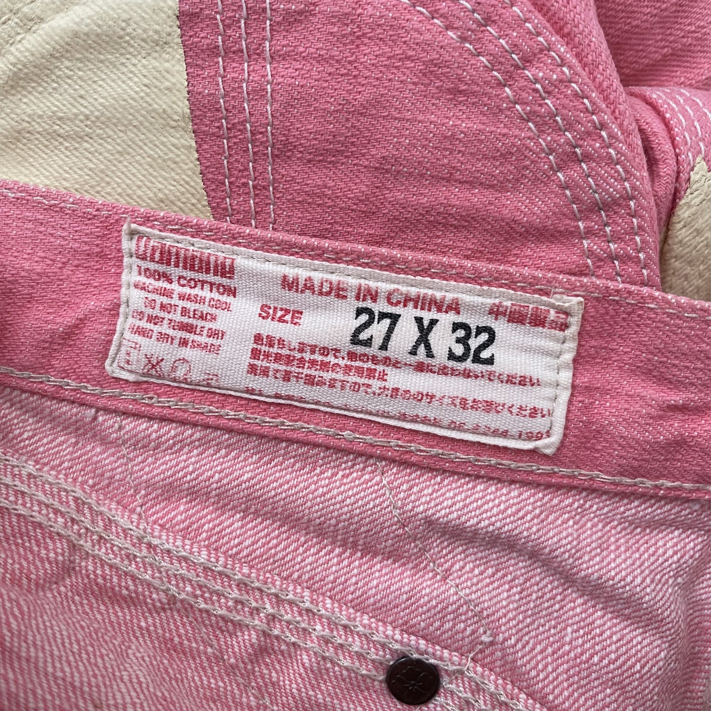 Evisu Daicock Pink Jeans