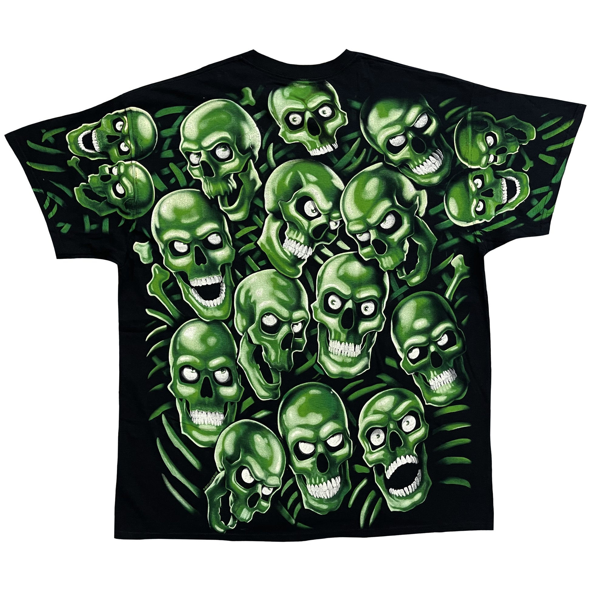 Liquid Blue Skull Pile T-Shirt