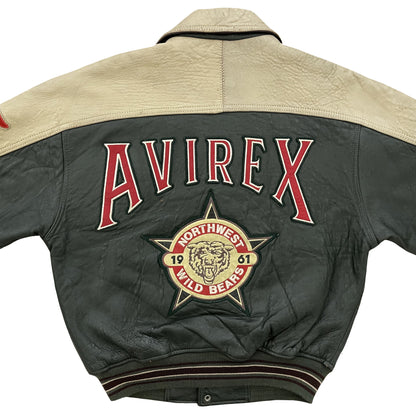Avirex 1961 Northwest Wild Bears Leather Jacket 
