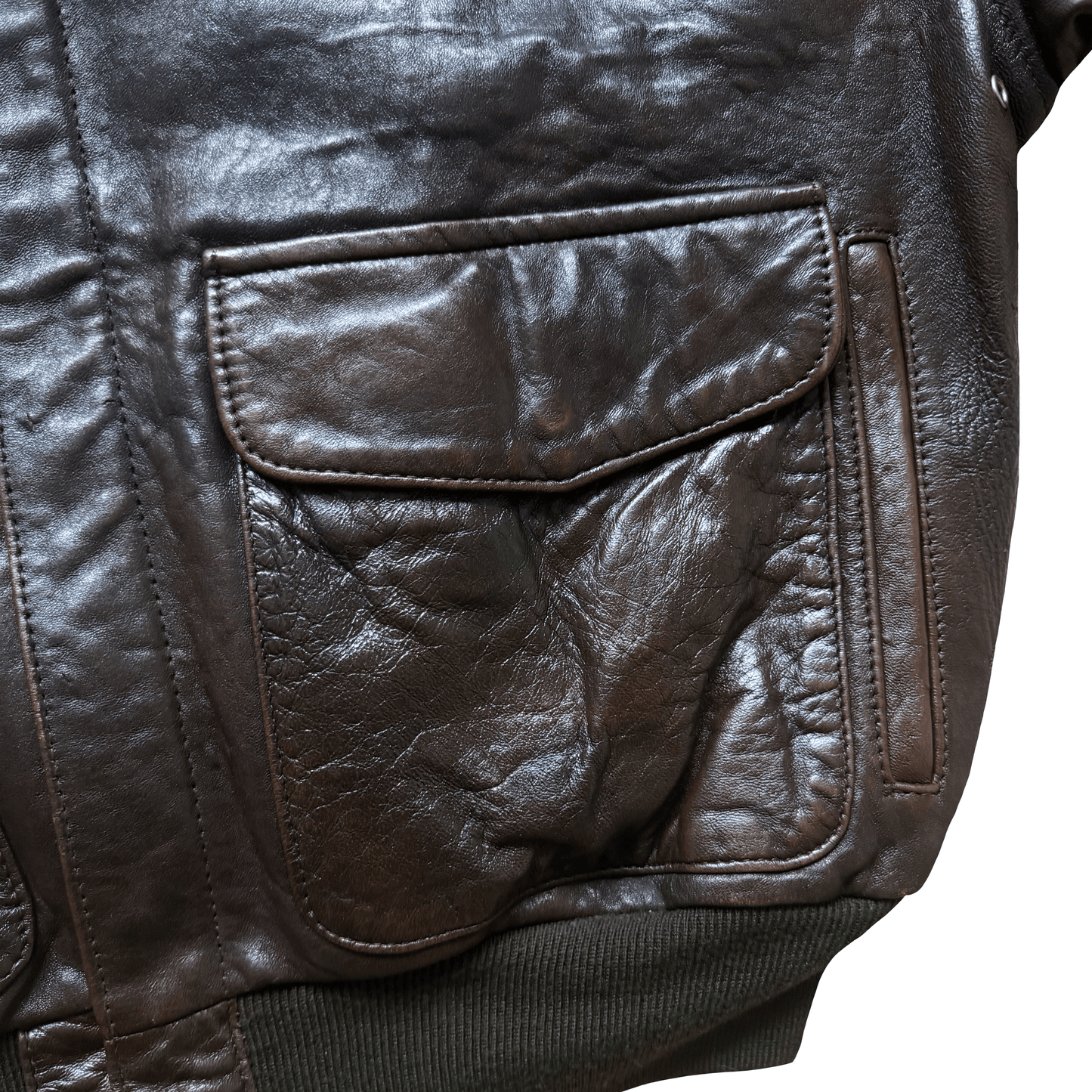 Avirex 'Wild Child' 1987 A2 Leather Flight Jacket - S / M