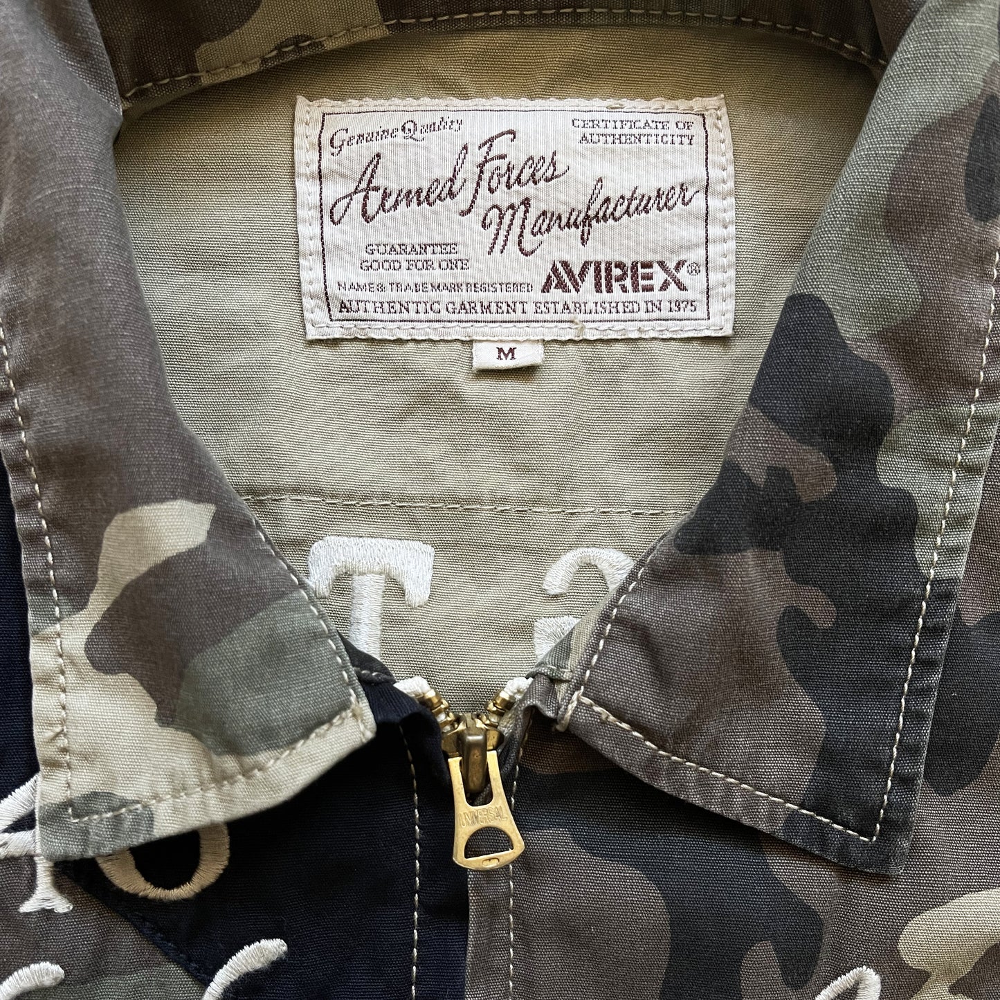 Avirex US 'Flying Tigers' Camo Military Jacket - S