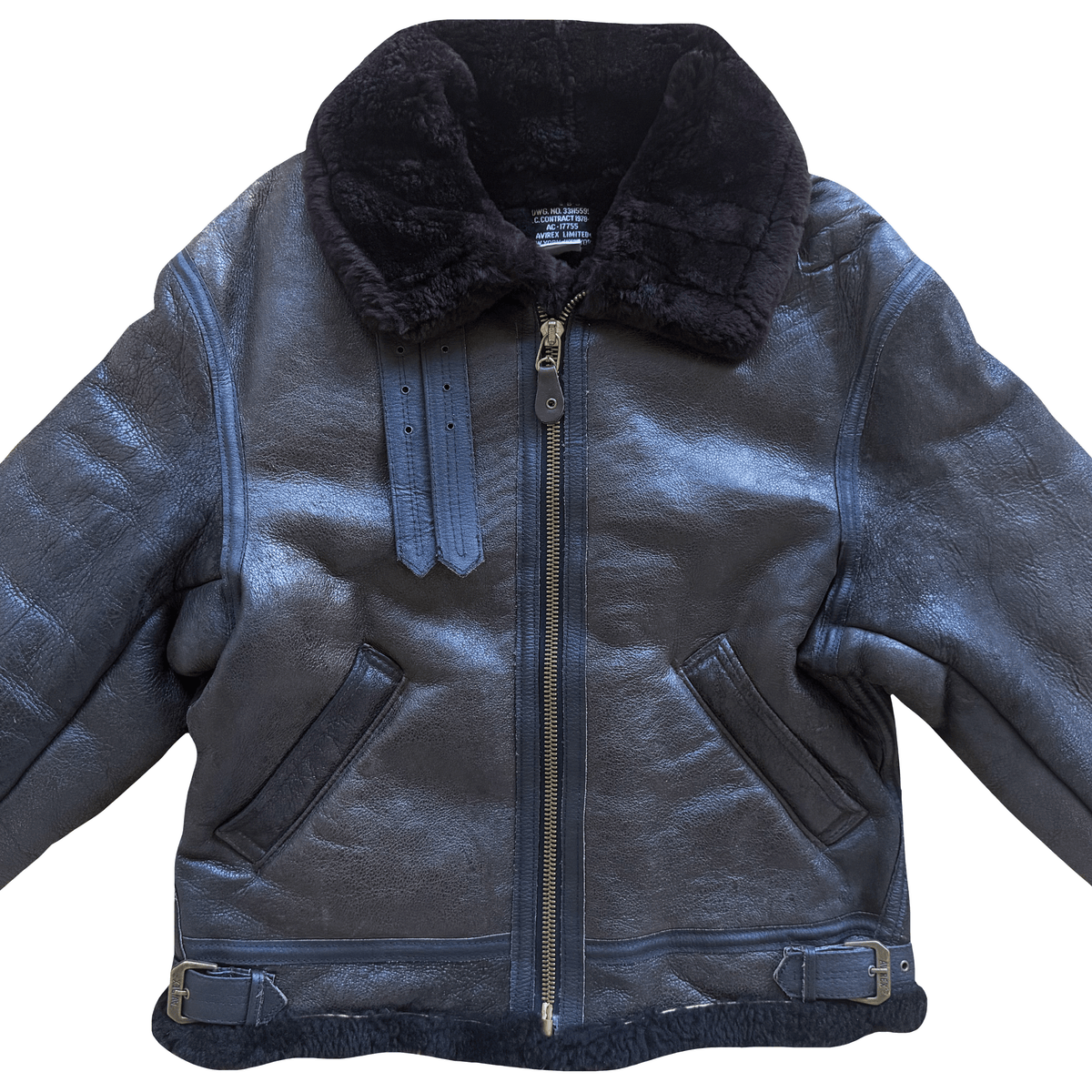 Avirex B-3 Sheepskin Aviator Flight Jacket - M