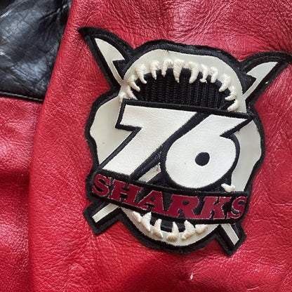 Avirex 'West Indies Sharks' Leather Varsity Jacket - XL