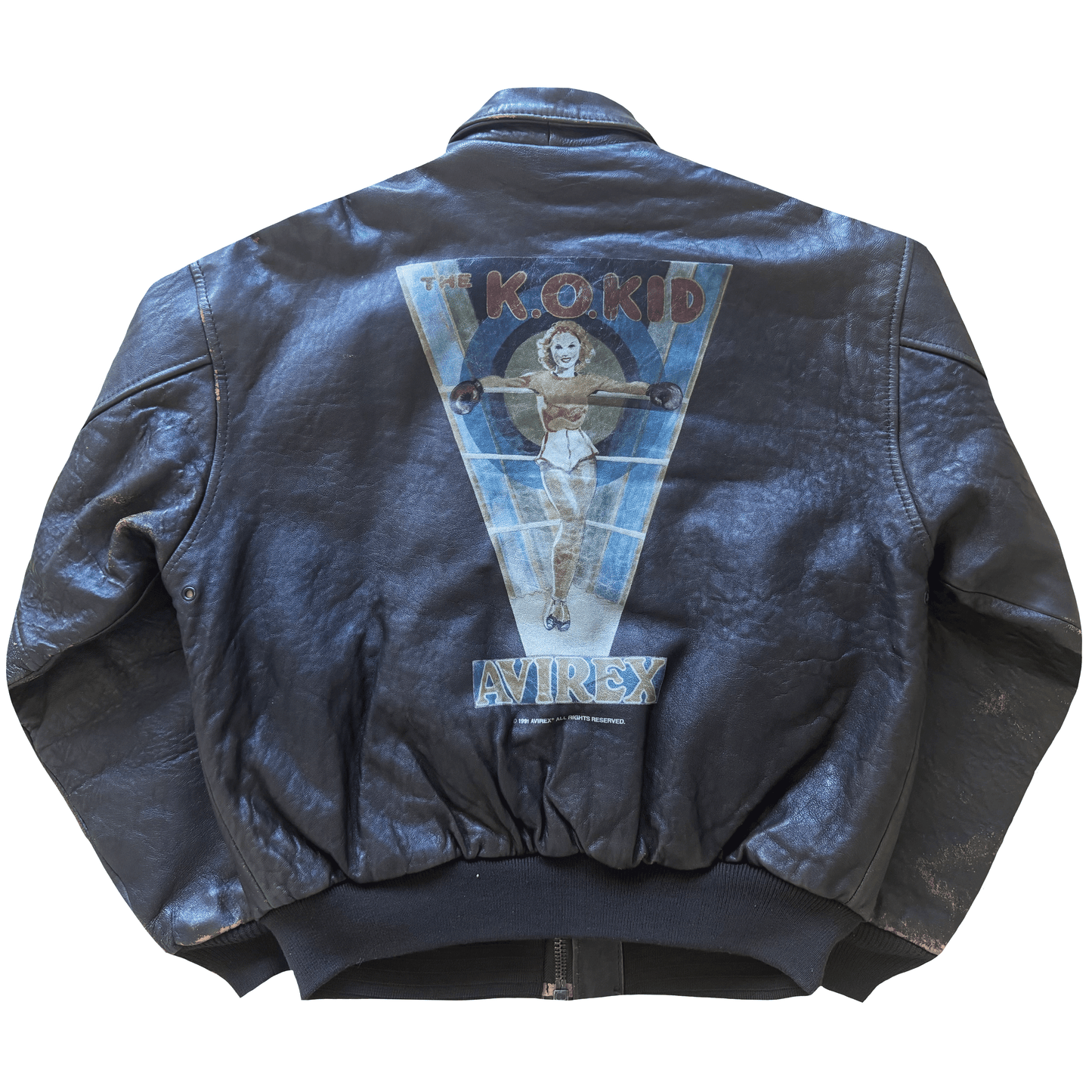 Avirex 'The K.O Kid' A2 Leather Flight Jacket - S / M