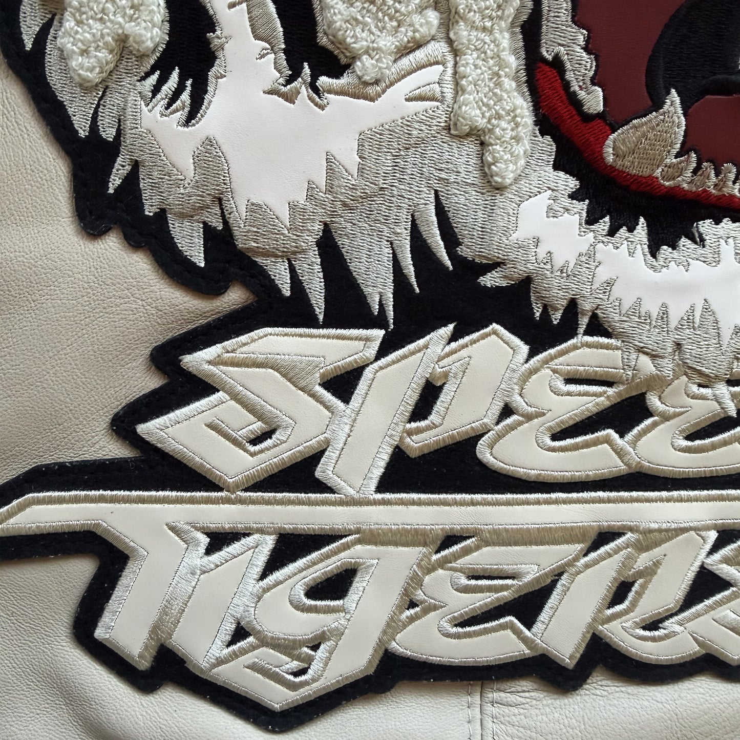 Avirex 'Speed Tigers' Leather Varsity Jacket - XL