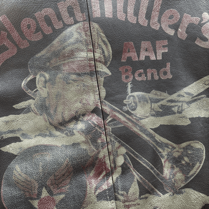 Avirex 1987 'Glen Miller's AAF Band' A2 Leather Flight Jacket - S / M