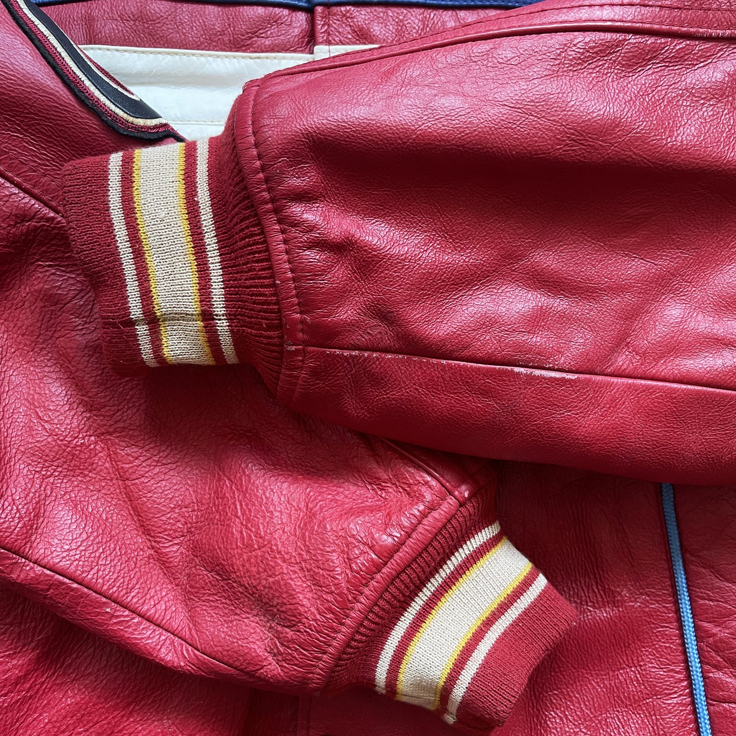 Avirex Lions Leather Varsity Jacket - L