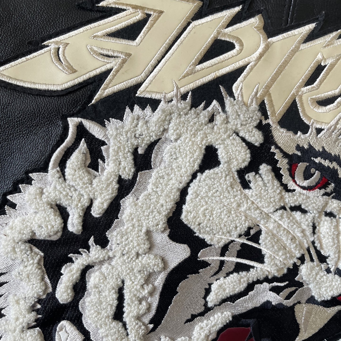 Avirex 'Speed Tigers' Leather Varsity Jacket - L