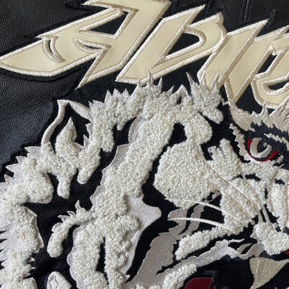 Avirex 'Speed Tigers' Leather Varsity Jacket - L
