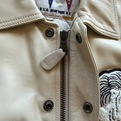 Avirex 'Speed Tigers' Leather Varsity Jacket - XL