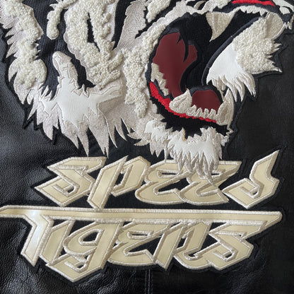 Avirex 'Speed Tigers' Leather Varsity Jacket - L