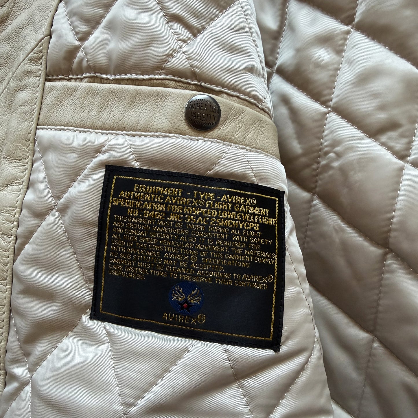 Avirex 'Speed Tigers' Leather Varsity Jacket - XL