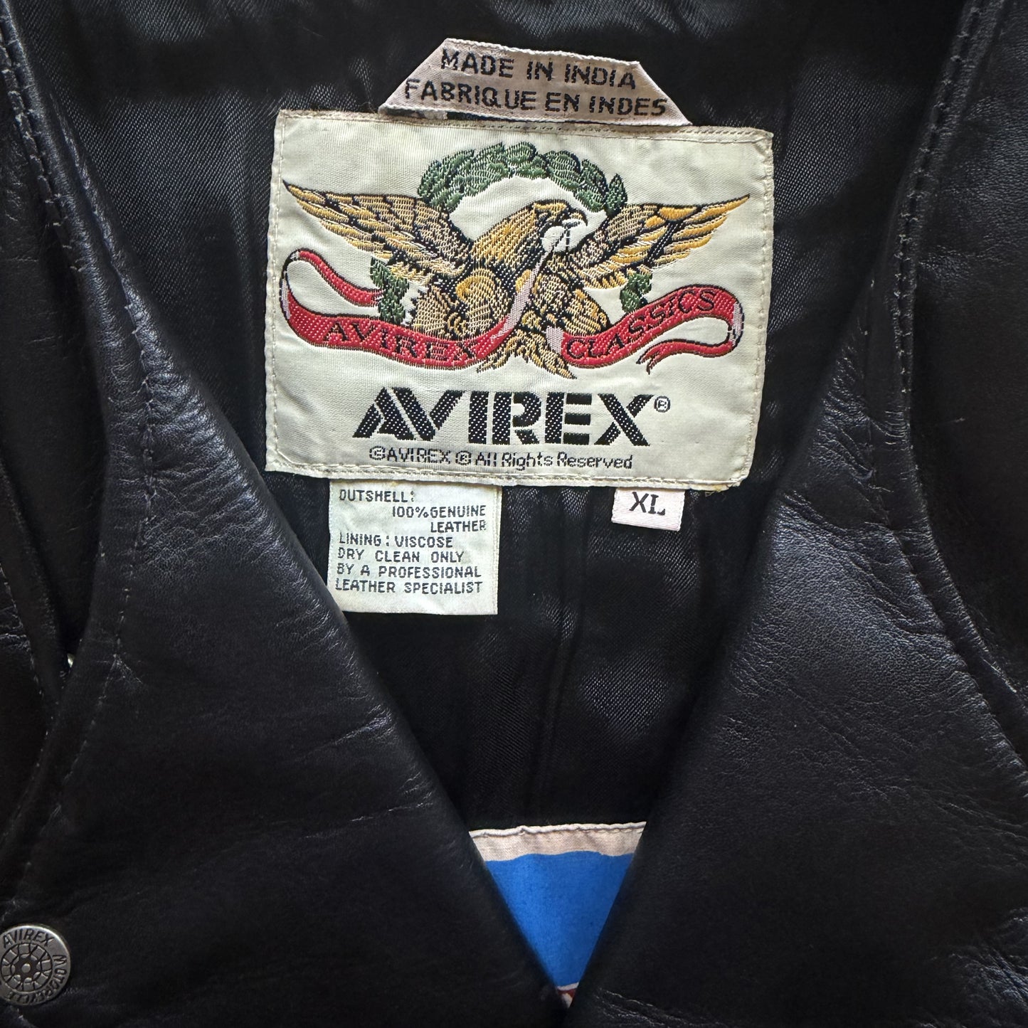 Avirex 'Desperado' Leather Biker Vest - XL