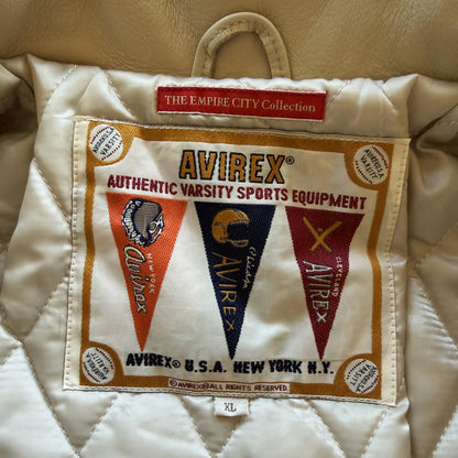 Avirex 'Speed Tigers' Leather Varsity Jacket - XL