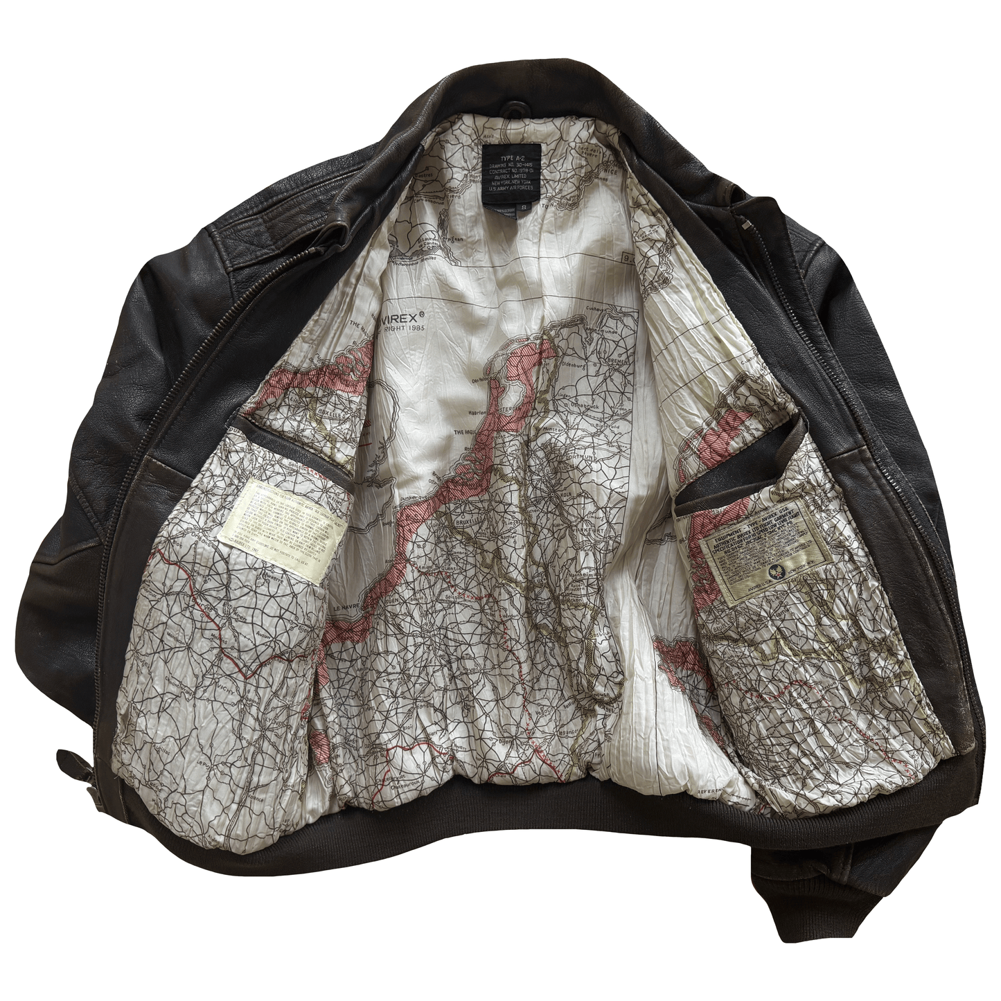 Avirex 1987 'Glen Miller's AAF Band' A2 Leather Flight Jacket - S / M