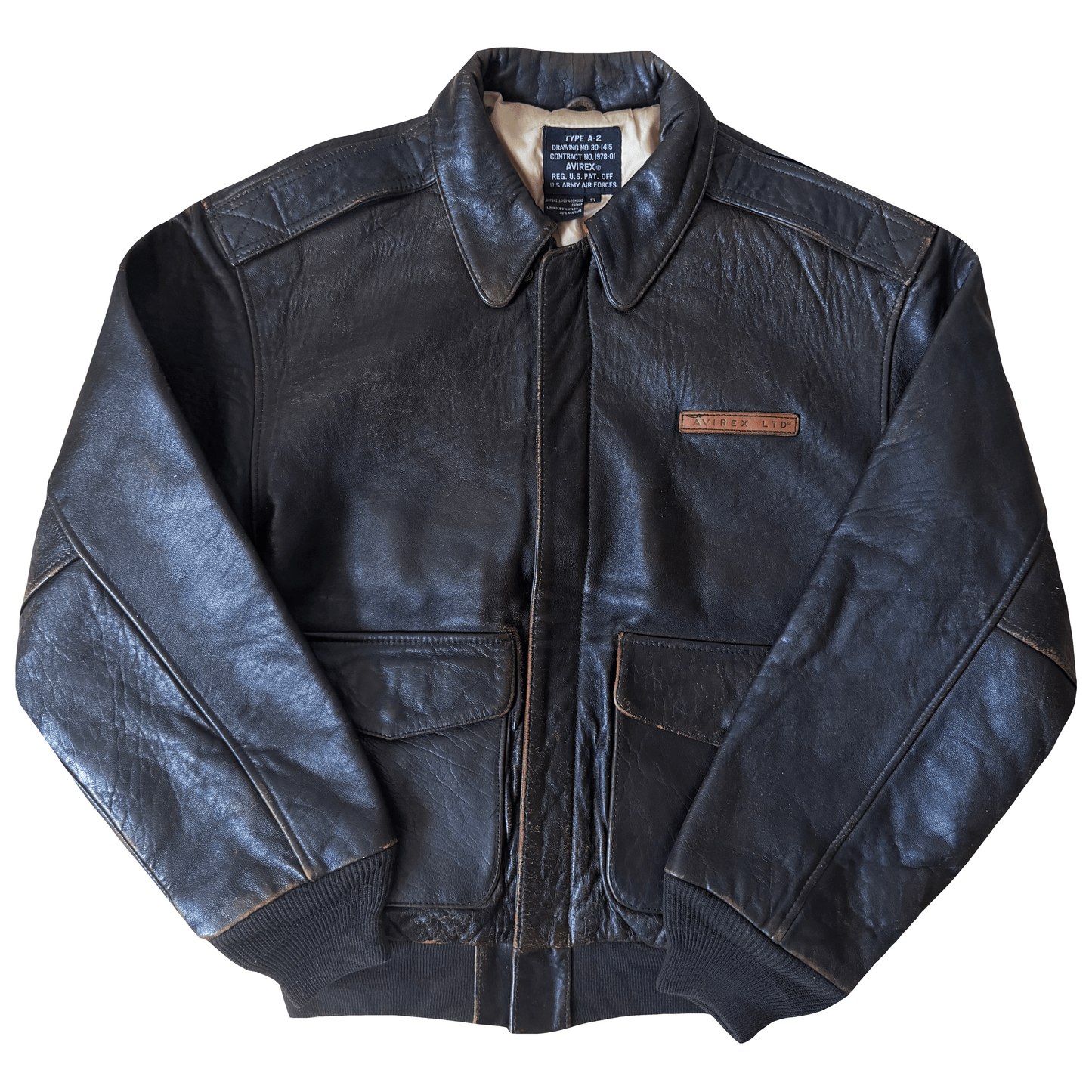Avirex 'Visibility Perfect' 1988 A2 Leather Flight Jacket - S /M
